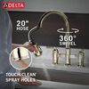 Two Handle Pull-Down Bridge Kitchen Faucet