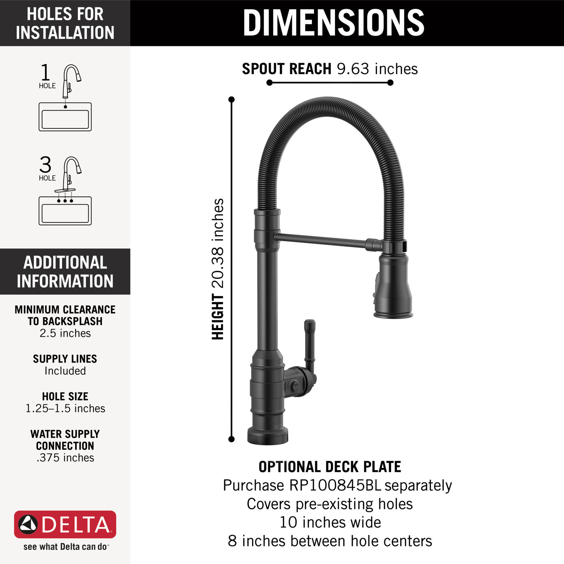 Touch<sub>2</sub>O&reg; Technology Kitchen Faucet with Touchless Technology