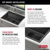 25&rdquo; Drop-In Top Mount&nbsp;16 Gauge Workstation Kitchen Sink Single Bowl&nbsp;with WorkFlow&trade; Ledge and Accessories