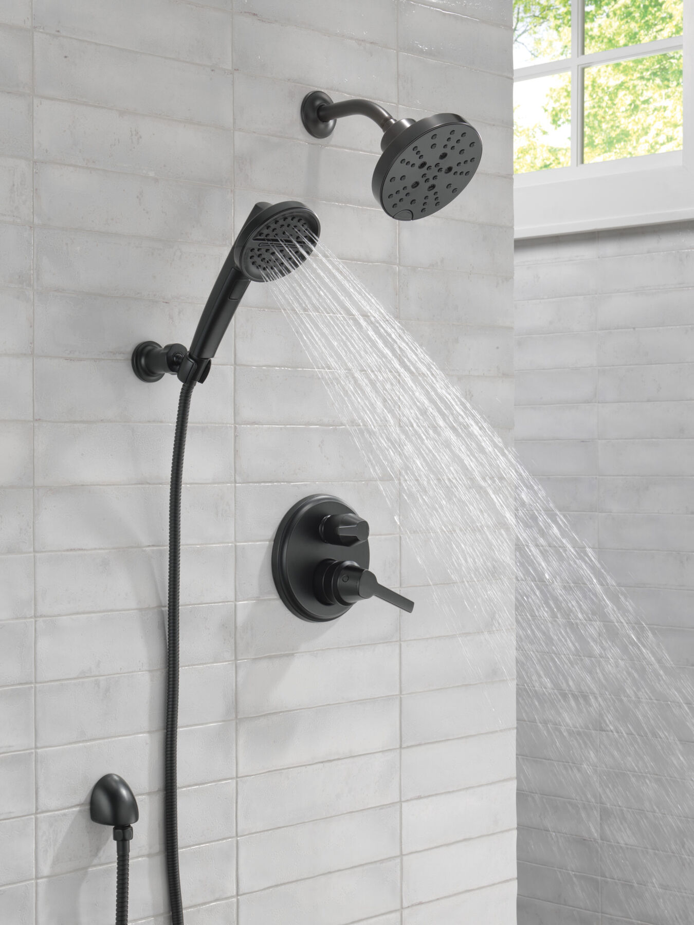 H<sub>2</sub>Okinetic&reg; 5-Setting Contemporary Raincan Shower Head