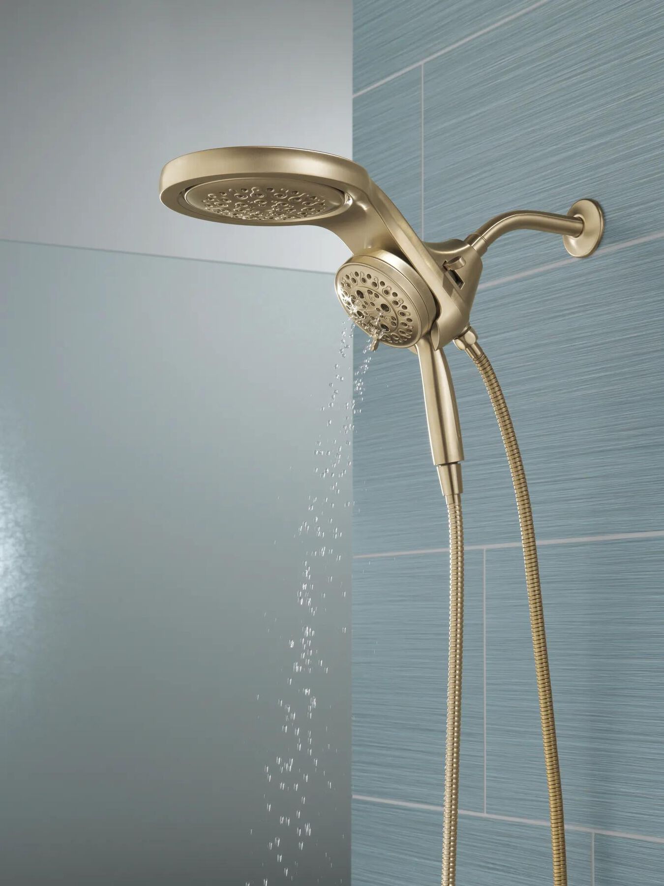 HydroRain&reg; H2Okinetic&reg; 5-Setting Two-in-One Shower Head (Recertified)
