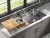 45&rdquo; Workstation Undermount Single Bowl 16 Gauge Stainless Steel Kitchen Sink with 2-Tier&nbsp;WorkFlow&trade; Ledge and Accessories