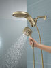 HydroRain&reg; H<sub>2</sub>Okinetic&reg; 5-Setting Two-in-One Shower Head (Recertified)