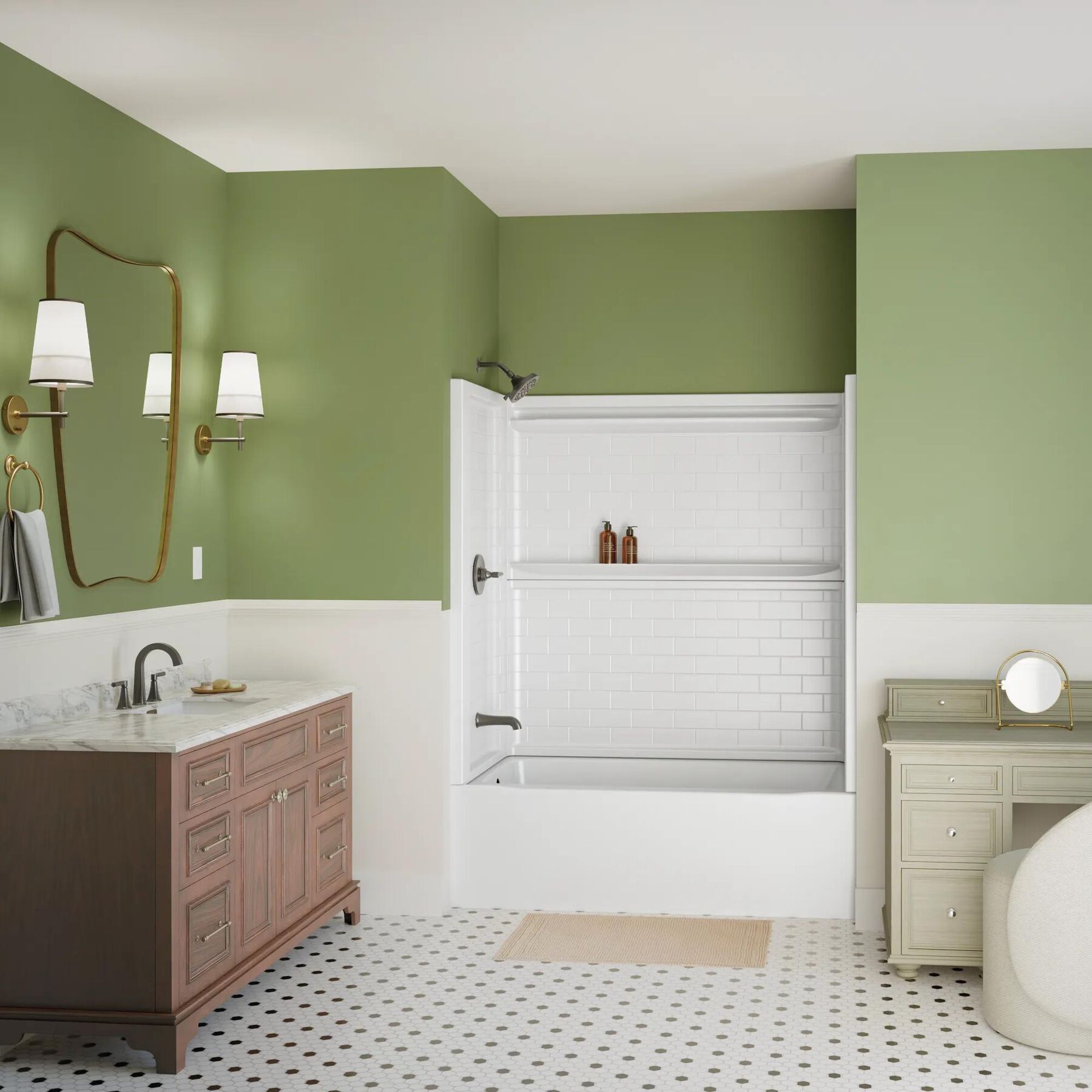 ProCrylic Tile 60 in. x 32 in. Bathtub Wall