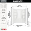 60"x32" Classic 500 Shower Wall