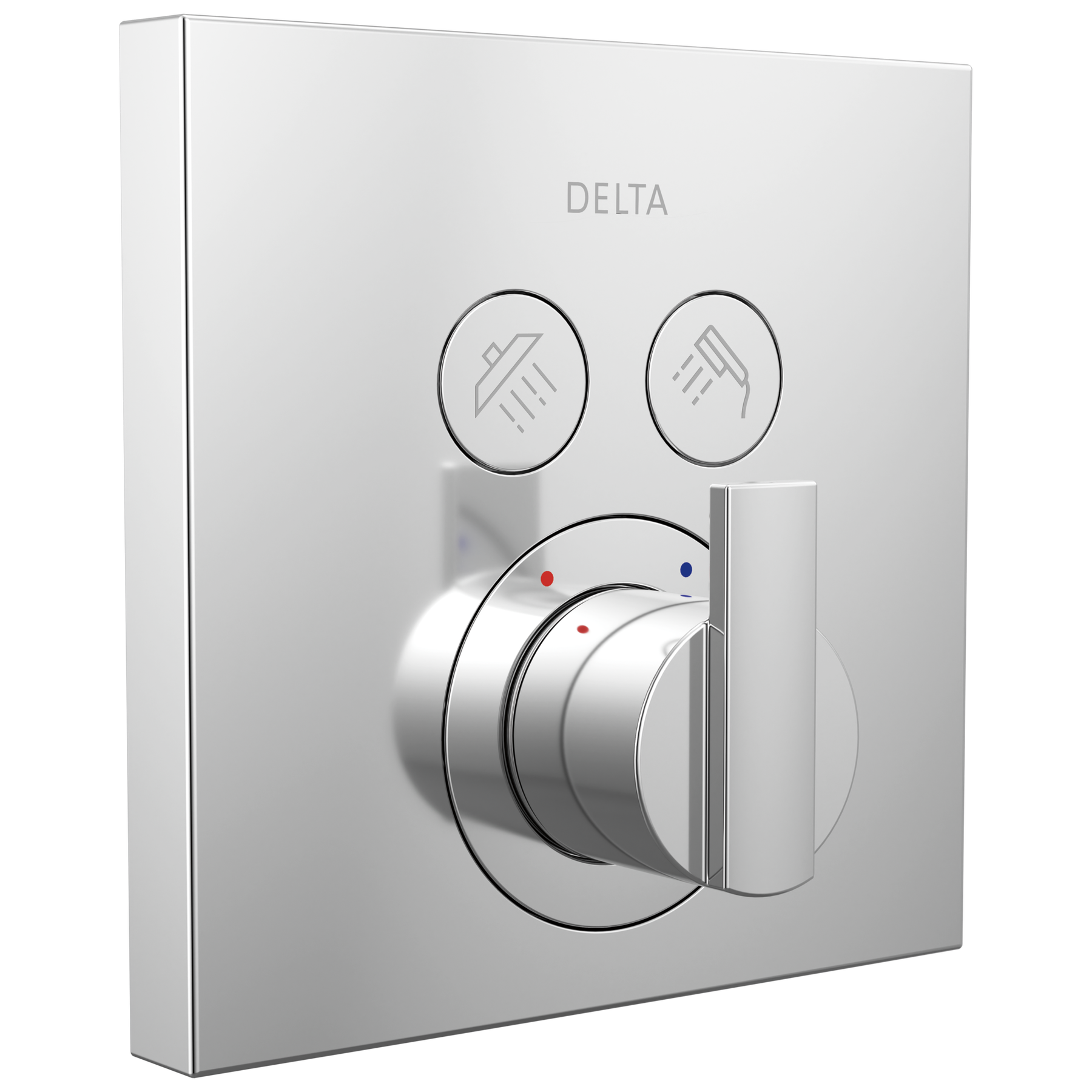 Angular Modern Push-Button Shower