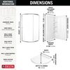 38x38 Corner Shower Bundle with Door - Framed Round with Direct-to-Stud Wall Set