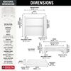 60x32 Alcove Shower Base with Tile Wall Bundle  - Right Seat Center Drain Curve