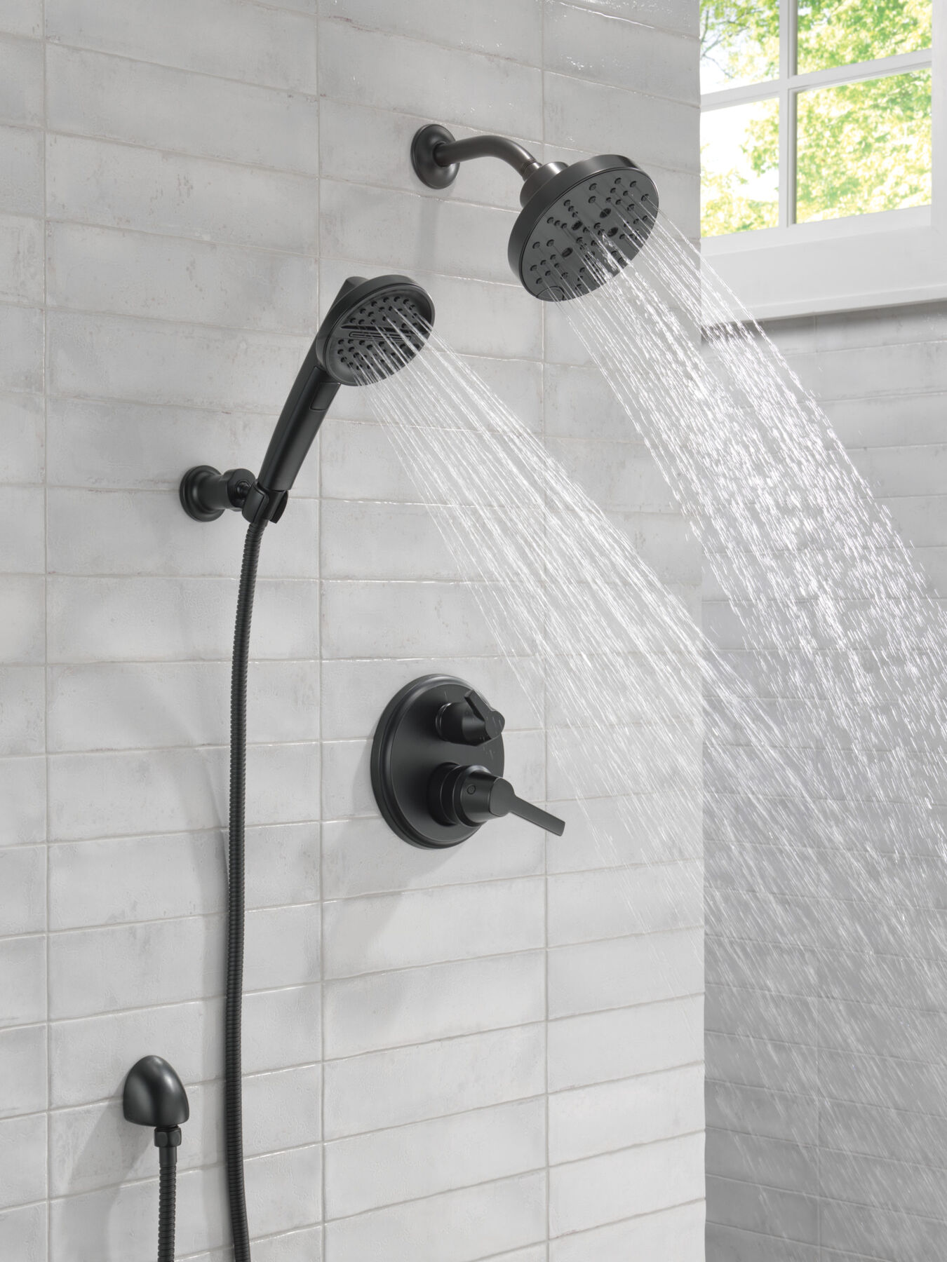 H<sub>2</sub>Okinetic&reg; 5-Setting Contemporary Raincan Shower Head