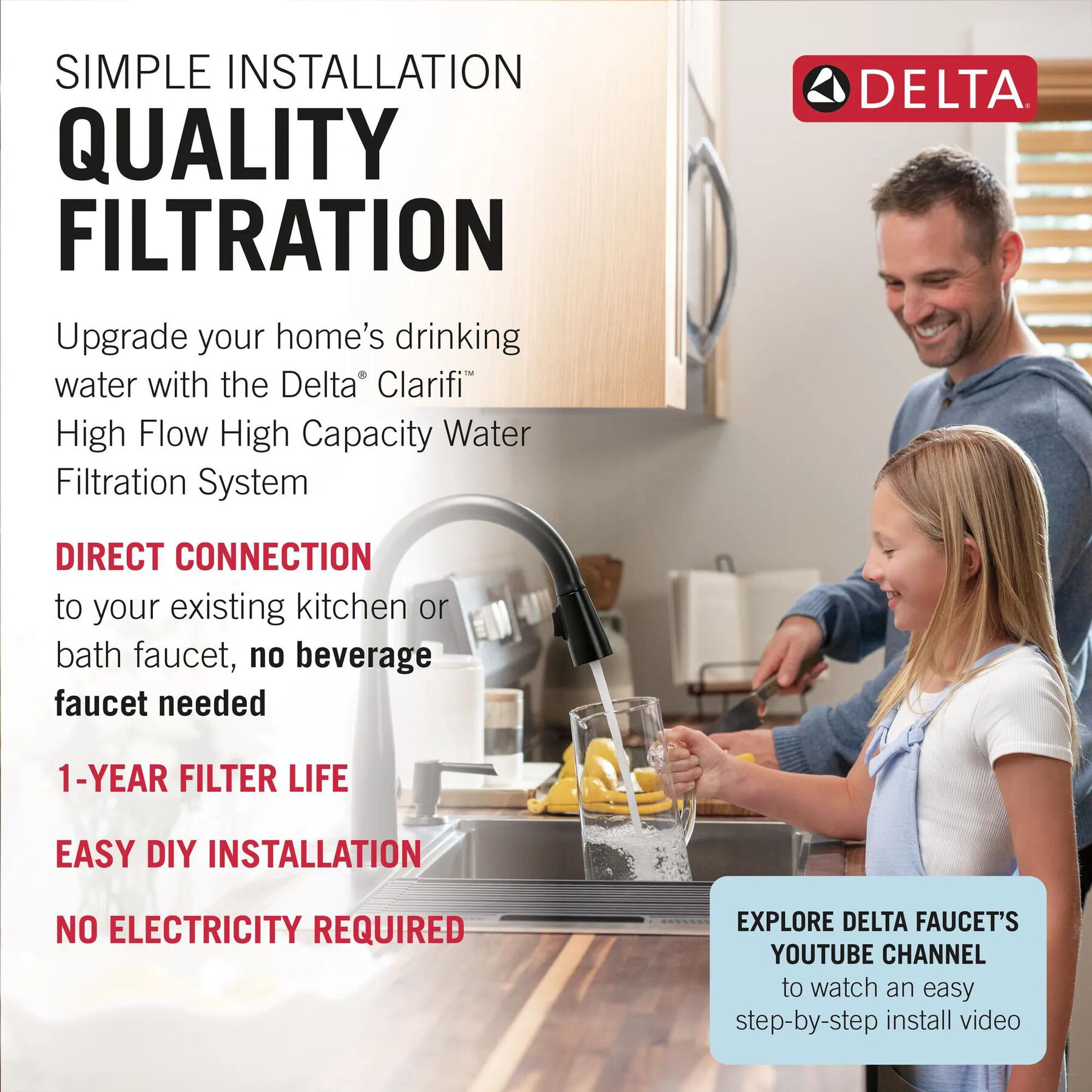 High Flow High Capacity Under Sink Water Filtration System