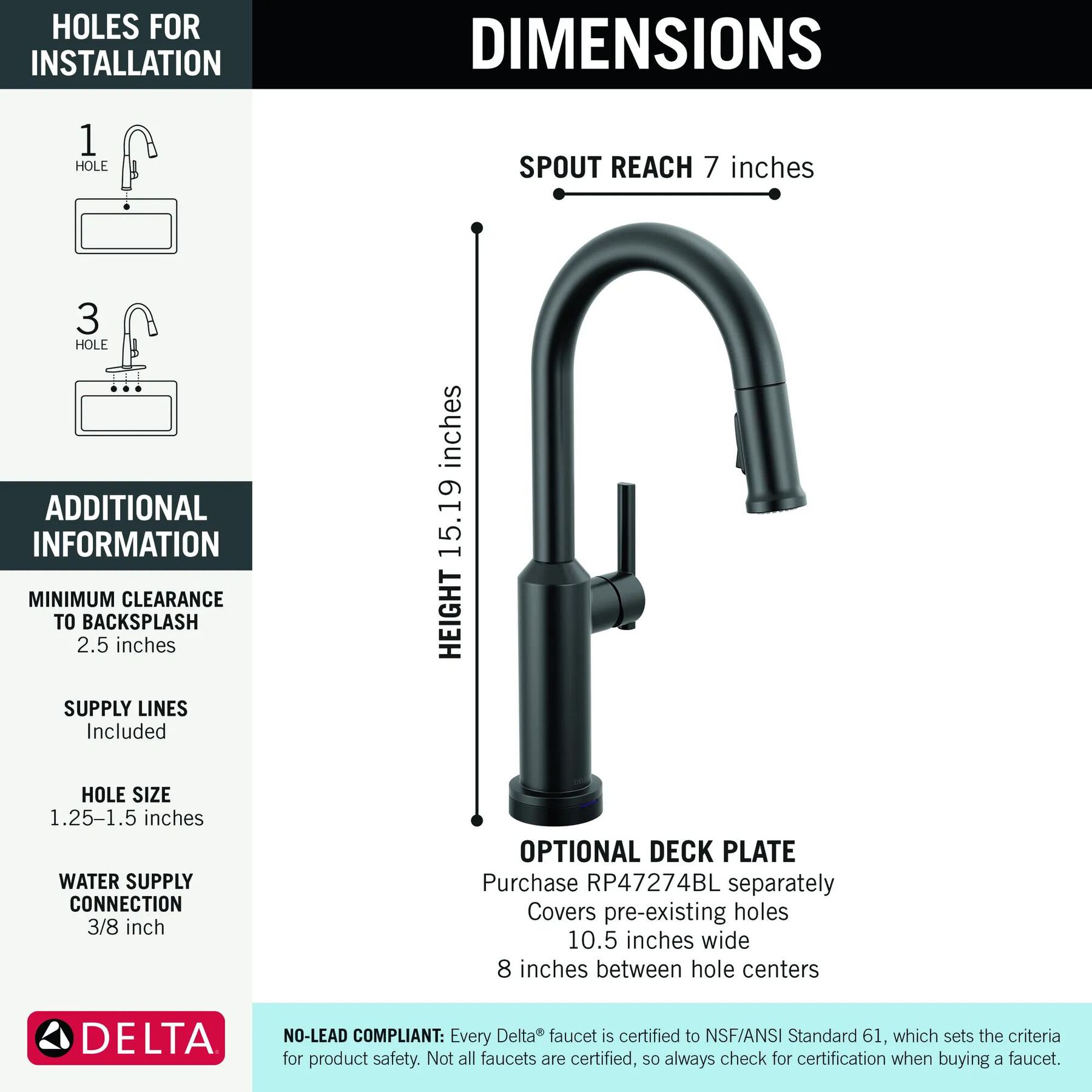 Touch2O&reg; Bar / Prep Faucet with Touchless Technology