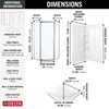 38x38 Corner Shower Bundle with Door - Framed Neo with Direct-to-Stud Wall Set