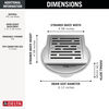 4" Tile-In Square Shower Drain (Recertified)