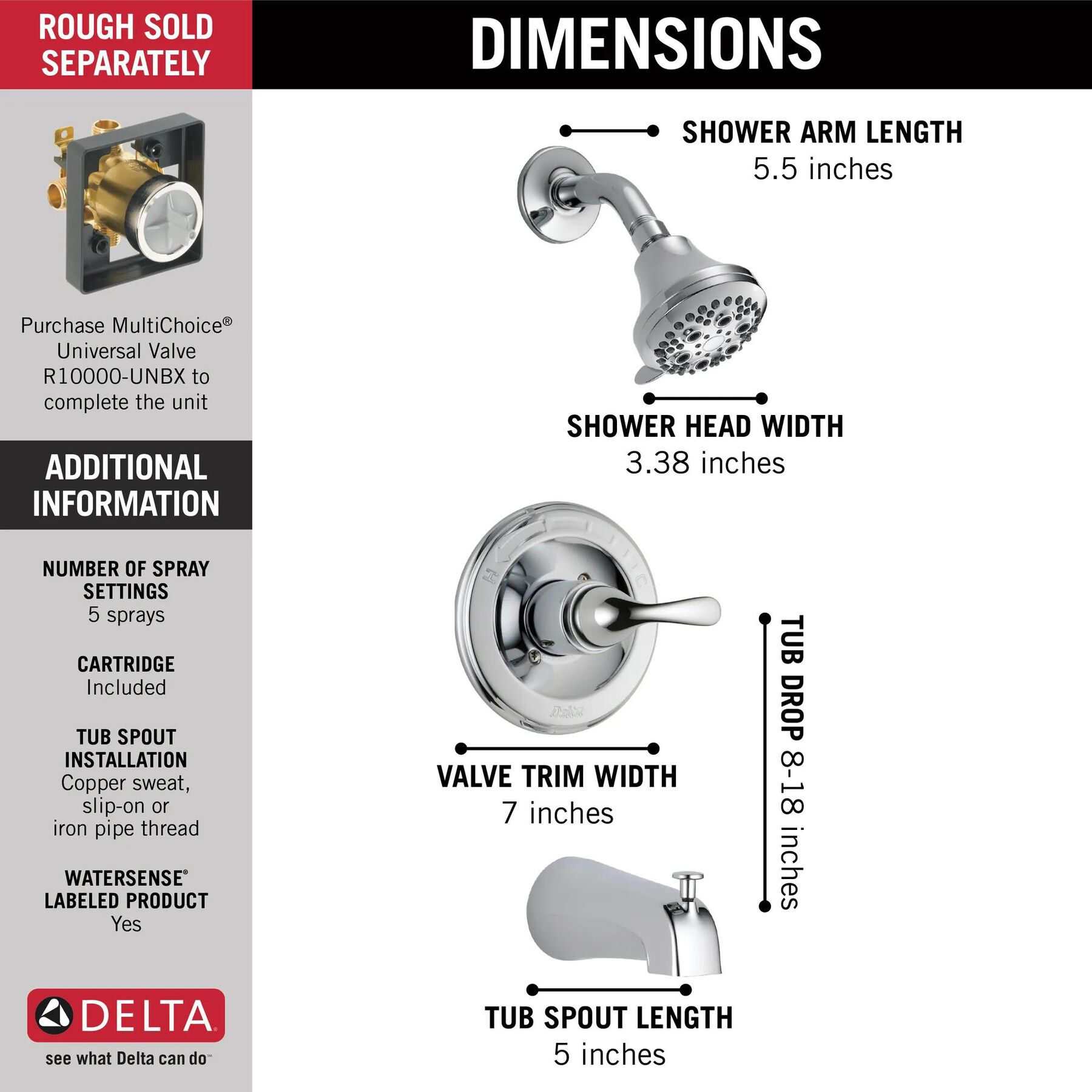 Monitor&reg; 13 Series Tub & Shower Trim