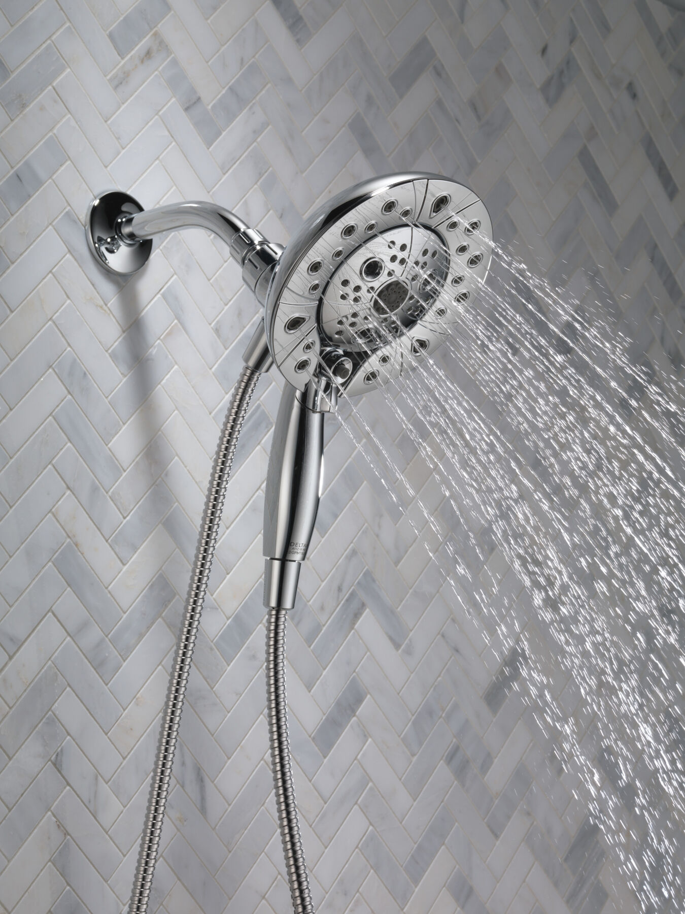 H<sub>2</sub>Okinetic&reg; In2ition&reg; 5-Setting Two-in-One Shower