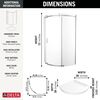 38x38 Corner Shower Bundle - Round
