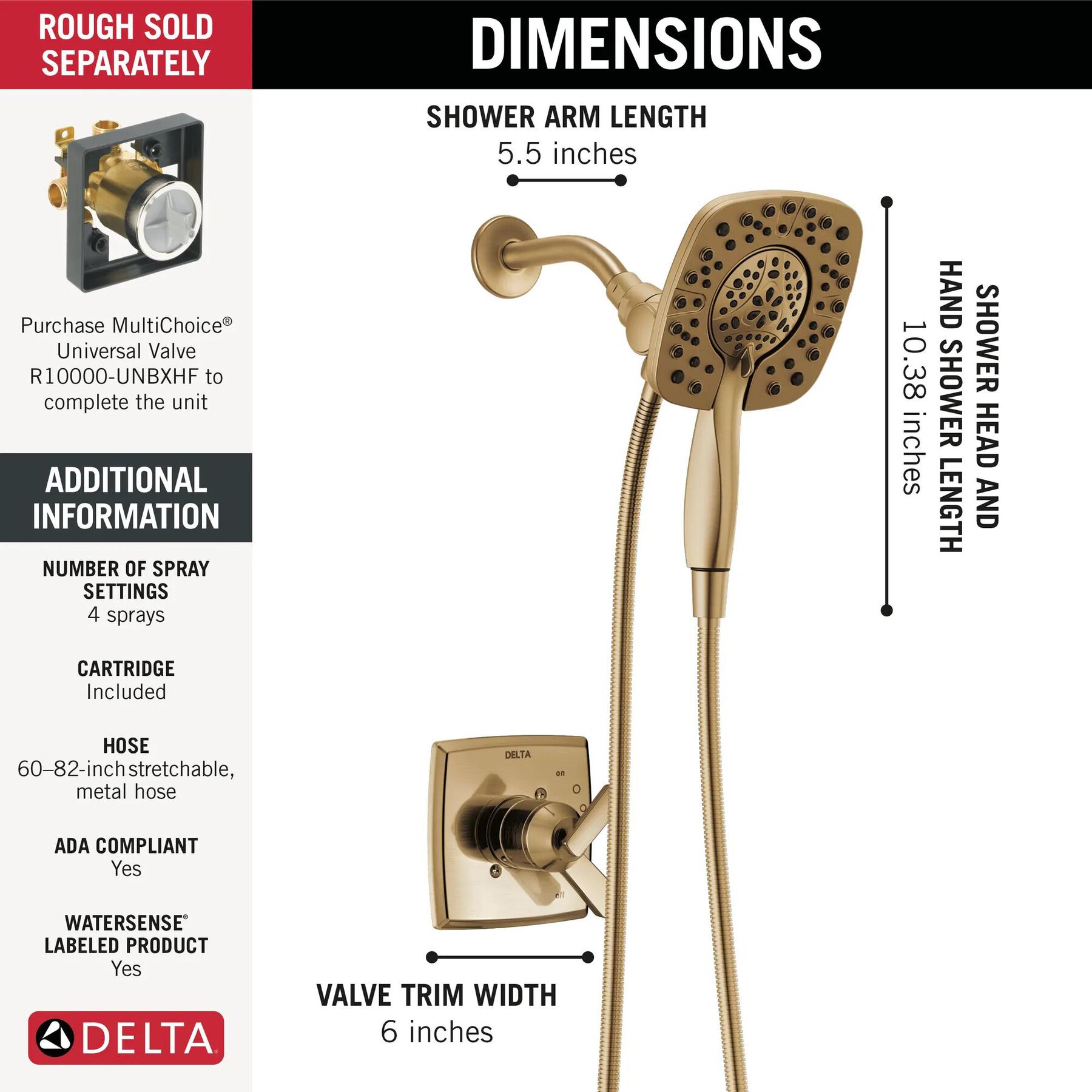 Monitor&reg; 17 Series Shower Trim with In2ition&reg; Two-in-One Shower (Recertified)