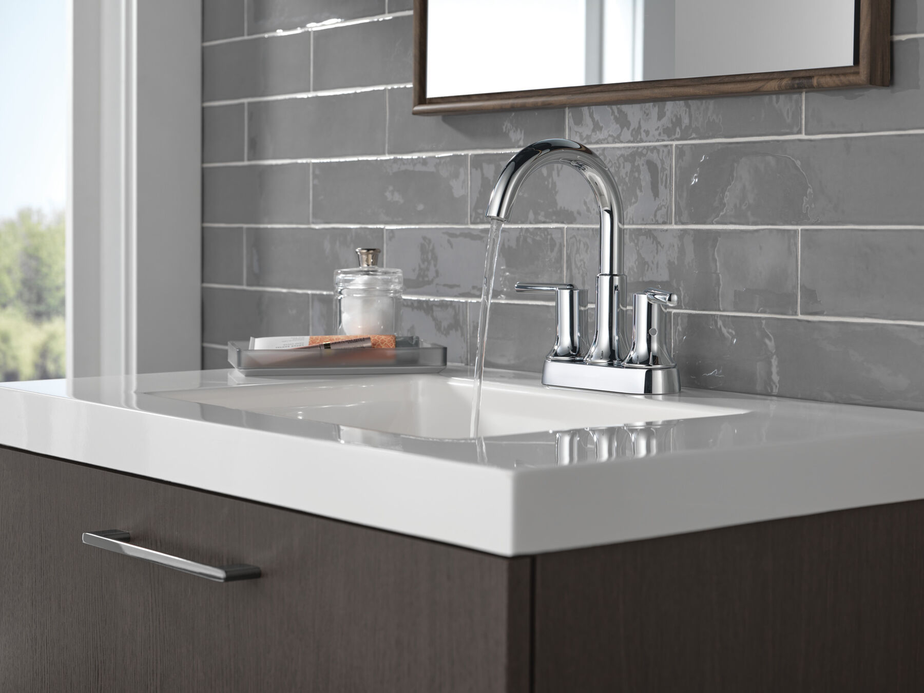 Two Handle Centerset Bathroom Faucet