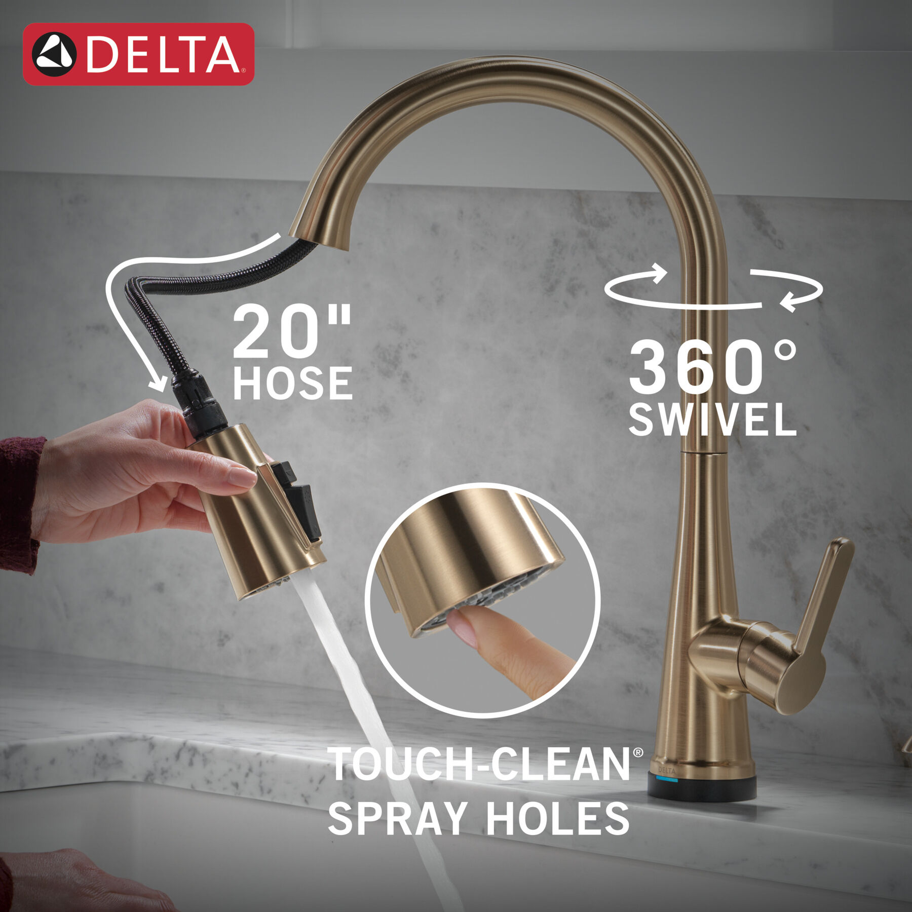 Touch2O&reg; Pull-Down Kitchen w/Soap (Recertified)
