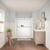 60x32 Alcove Shower Base with Tile Wall Bundle - Right Drain Curve