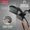 HydroRain&reg; 4-Setting Two-in-One Shower Head (Recertified)