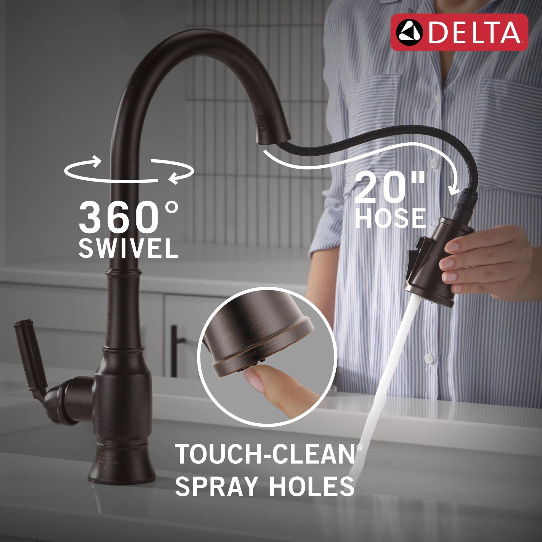 Single Handle Pull-Down Kitchen Faucet