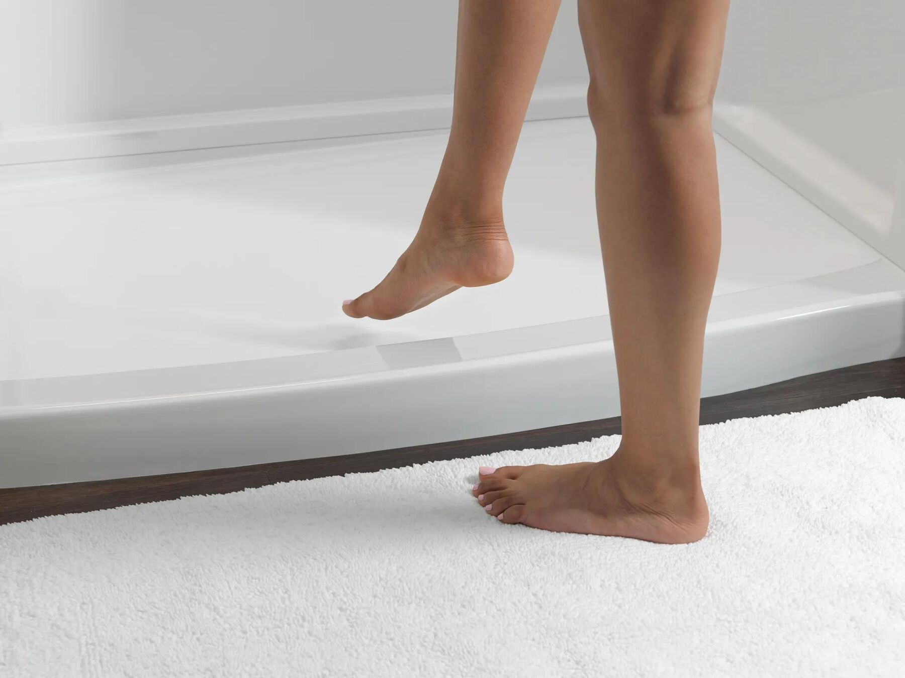60 x 32" Curved Alcove Shower Base with Left Drain