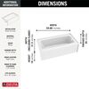 60x30 Alcove Bathtub, Wall Set and Trim Bundle - Right Drain