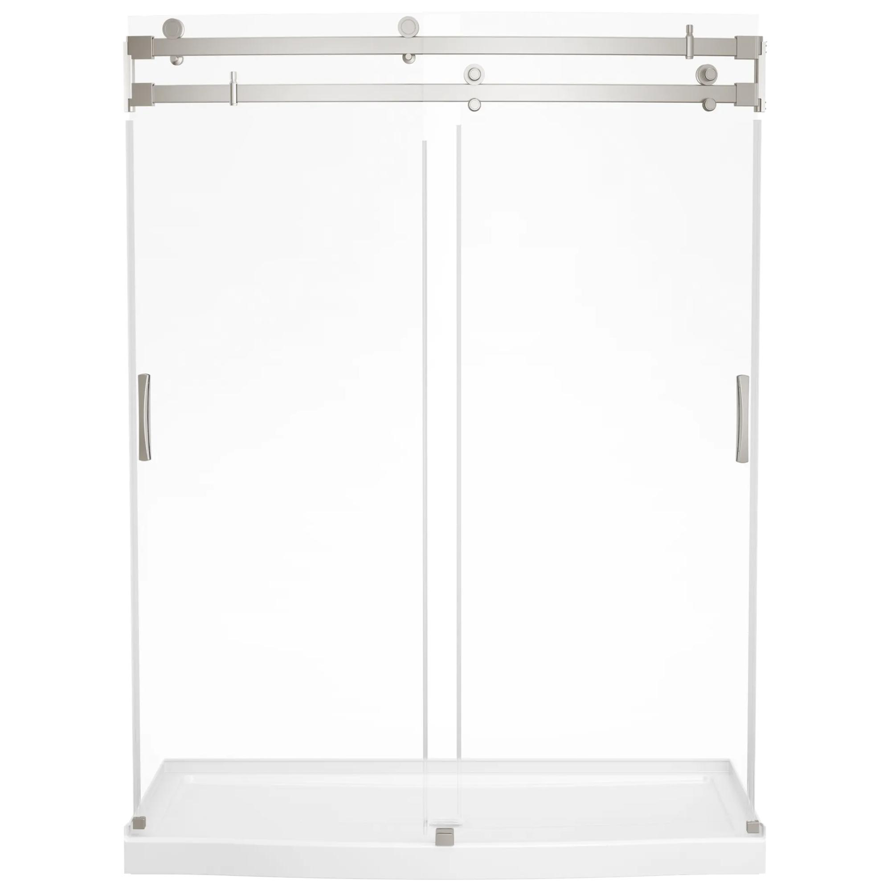 60x32 Alcove Shower Base with Door Bundle - Center Drain Curve