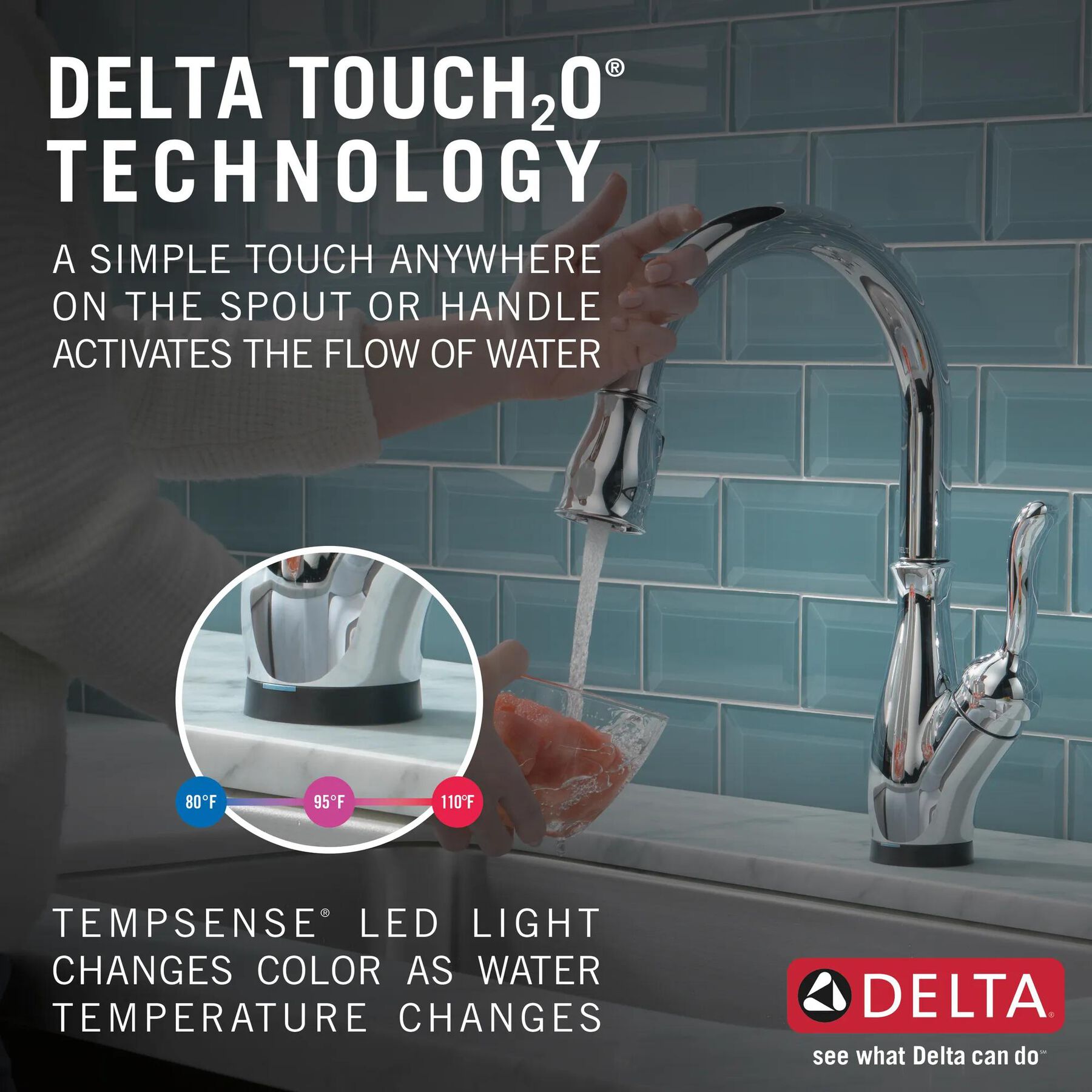 VoiceIQ&reg; Single Handle Pull-Down Faucet with Touch<sub>2</sub>O&reg; Technology