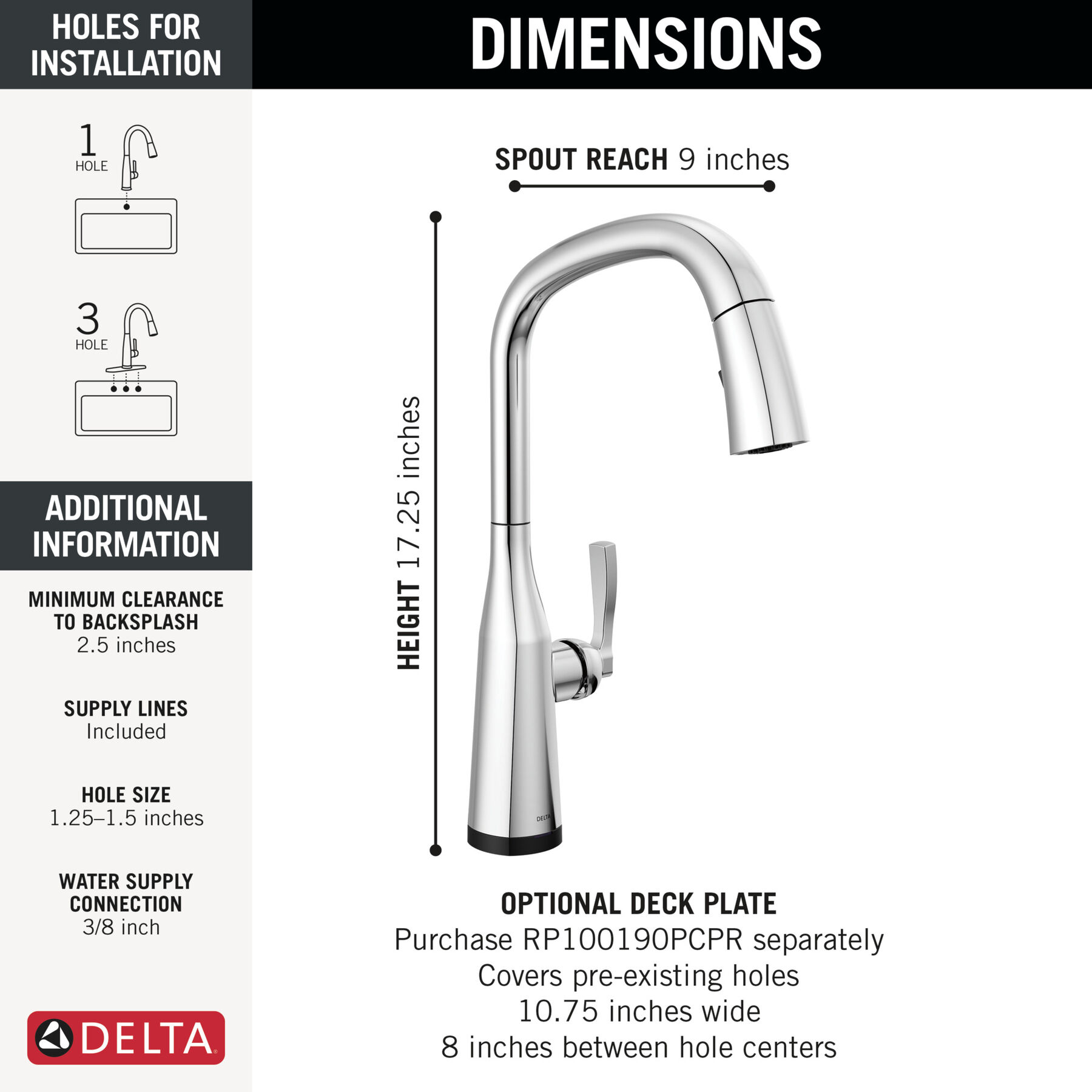VoiceIQ&reg; Single Handle Pull-Down Faucet with Touch<sub>2</sub>O&reg; Technology