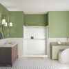 60x32 Alcove Shower Base with Tile Wall Bundle - Center Drain
