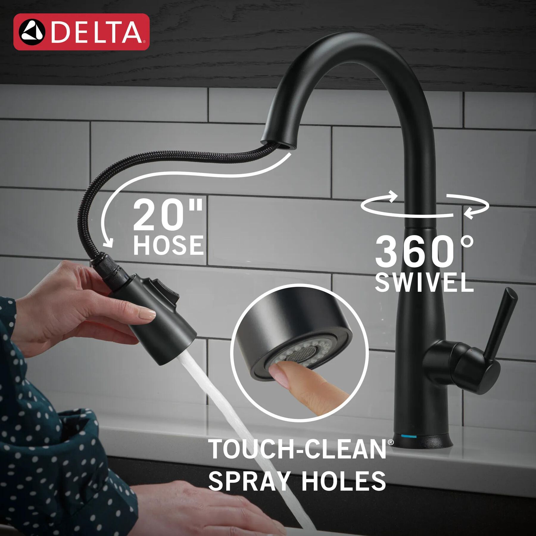 Touch<sub>2</sub>O&reg; Technology Kitchen Faucet with Touchless Technology (Recertified)