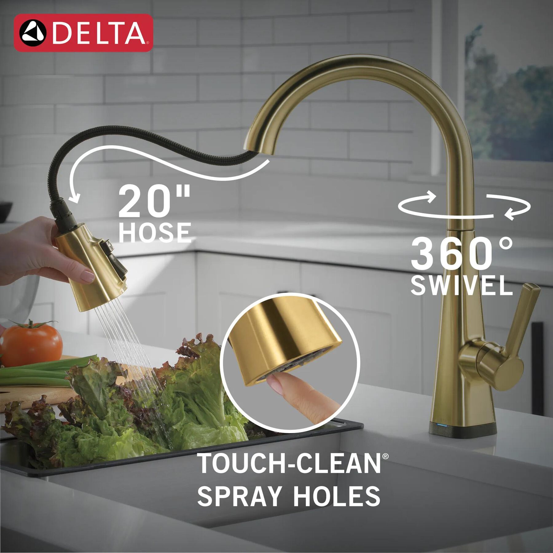 Single-Handle Pull-Down Kitchen Faucet with Touch<sub>2</sub>O&reg; Technology