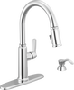 Single Handle Kitchen Pull-Down Faucet w/ Soap Dispenser