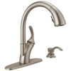 Single Handle Pull-Out Kitchen Faucet with Soap Dispenser and ShieldSpray&reg; Technology