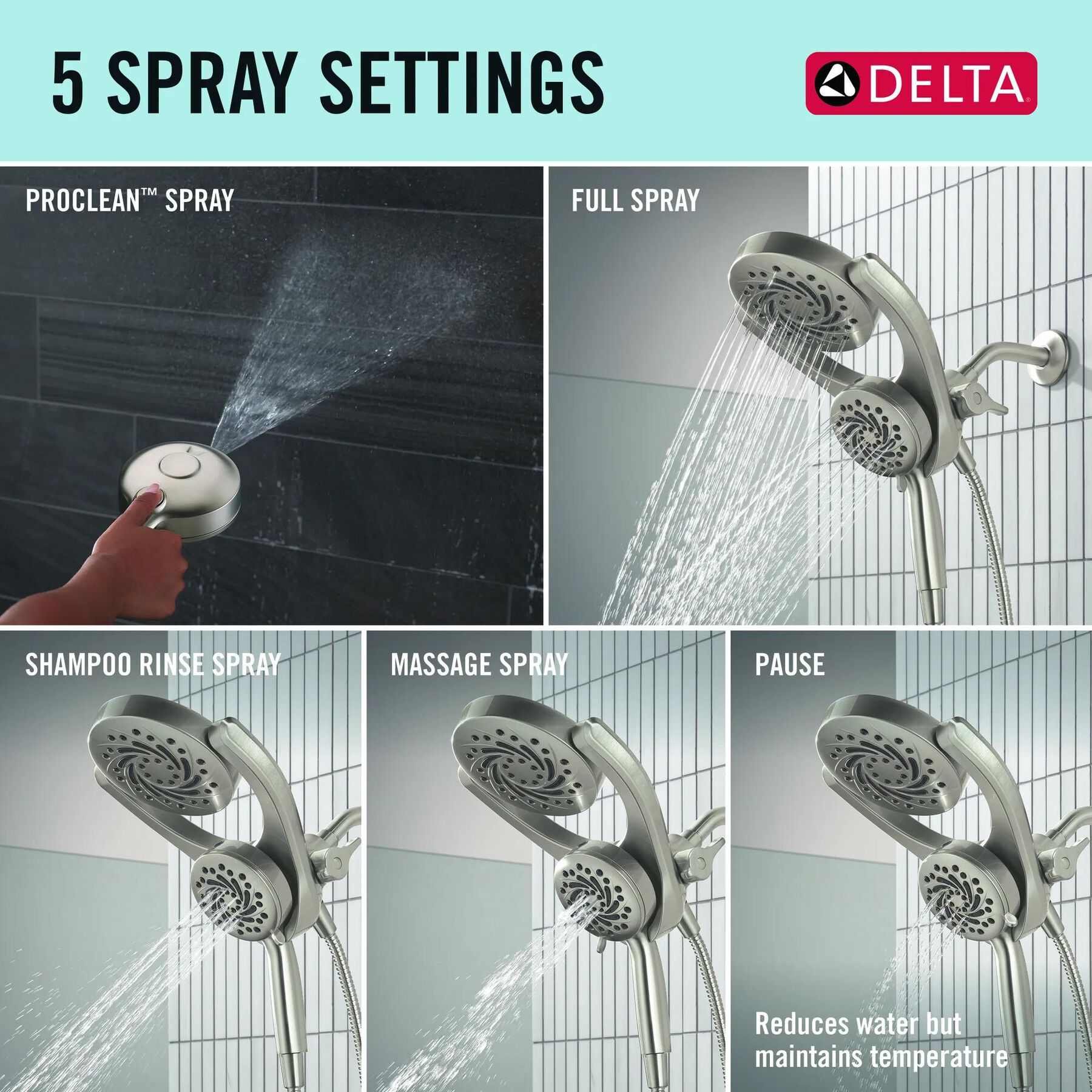 5-Setting HydroRain&reg; with ProClean&reg; (Recertified)