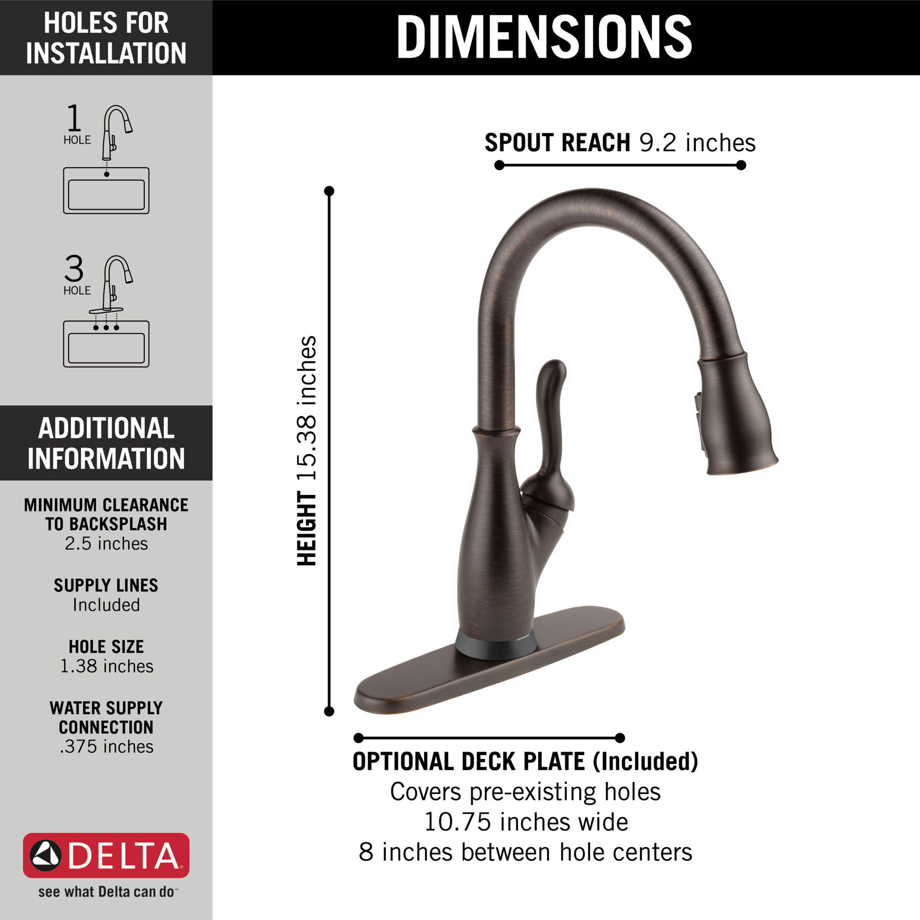 VoiceIQ&reg; Single Handle Pull-Down Faucet with Touch<sub>2</sub>O&reg; Technology