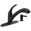 Single Handle Pull-Out Kitchen Faucet with Soap Dispenser