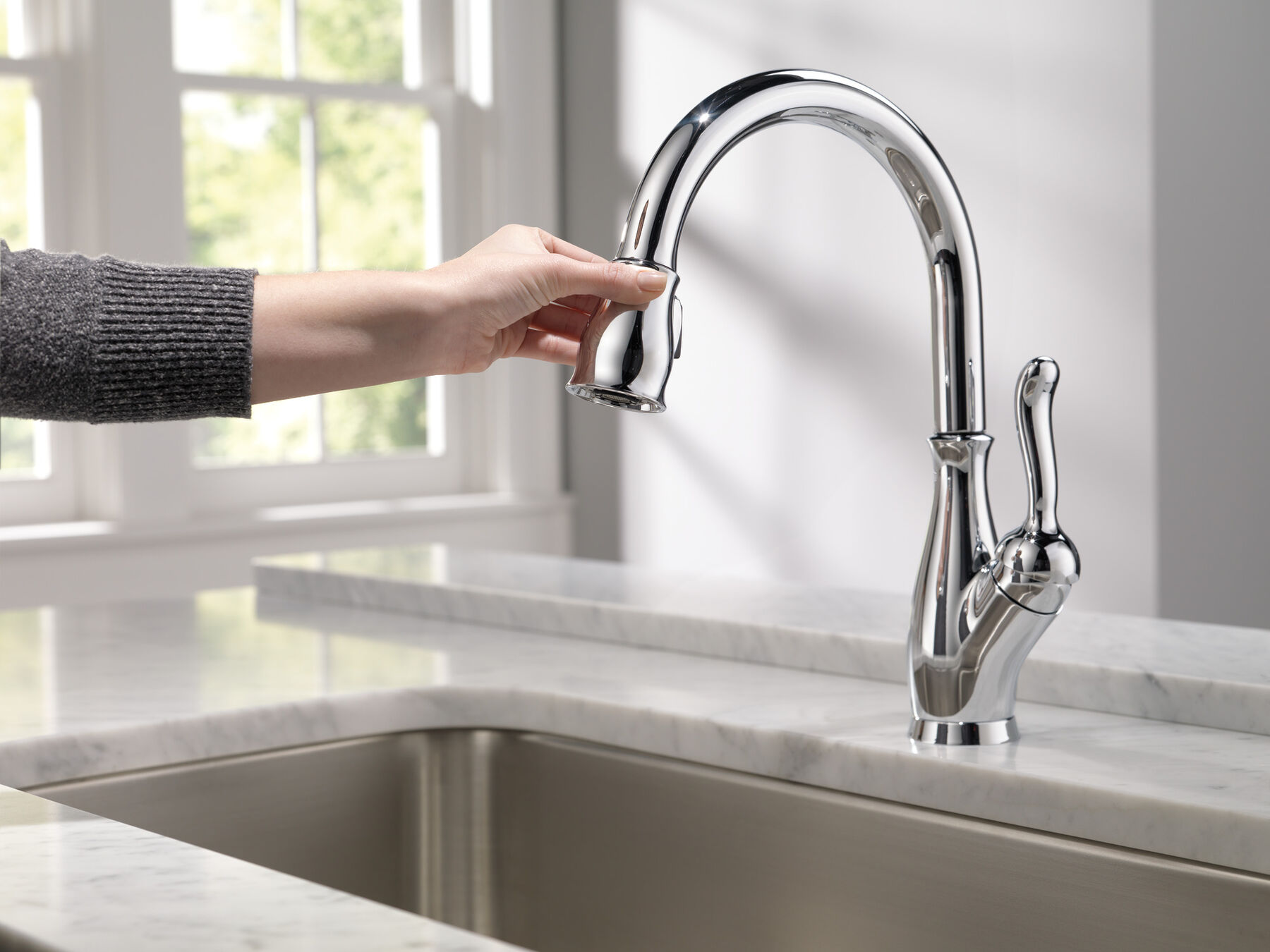 Single Handle Pull-Down Kitchen Faucet with ShieldSpray&reg; Technology
