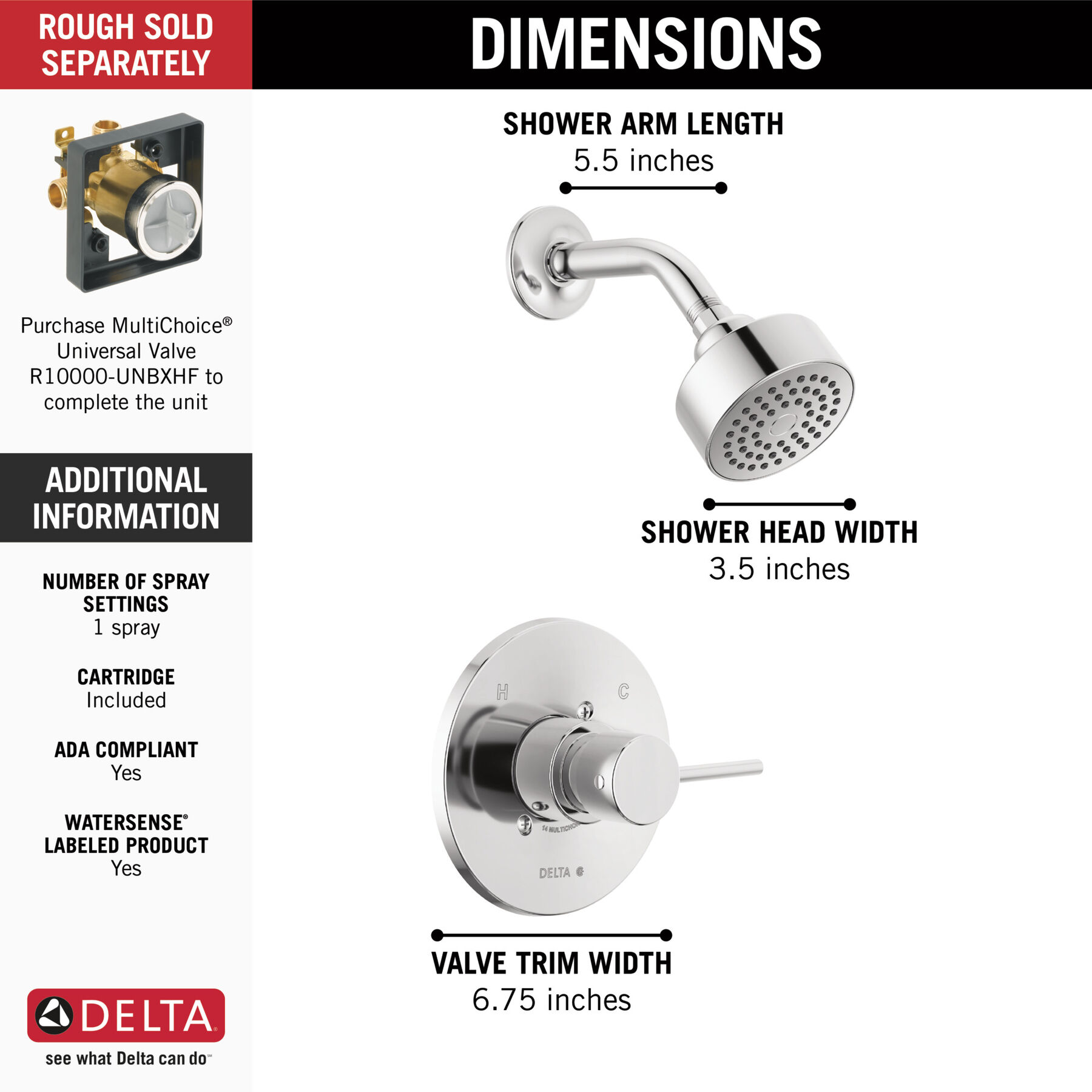 Monitor 14 Series Shower Trim