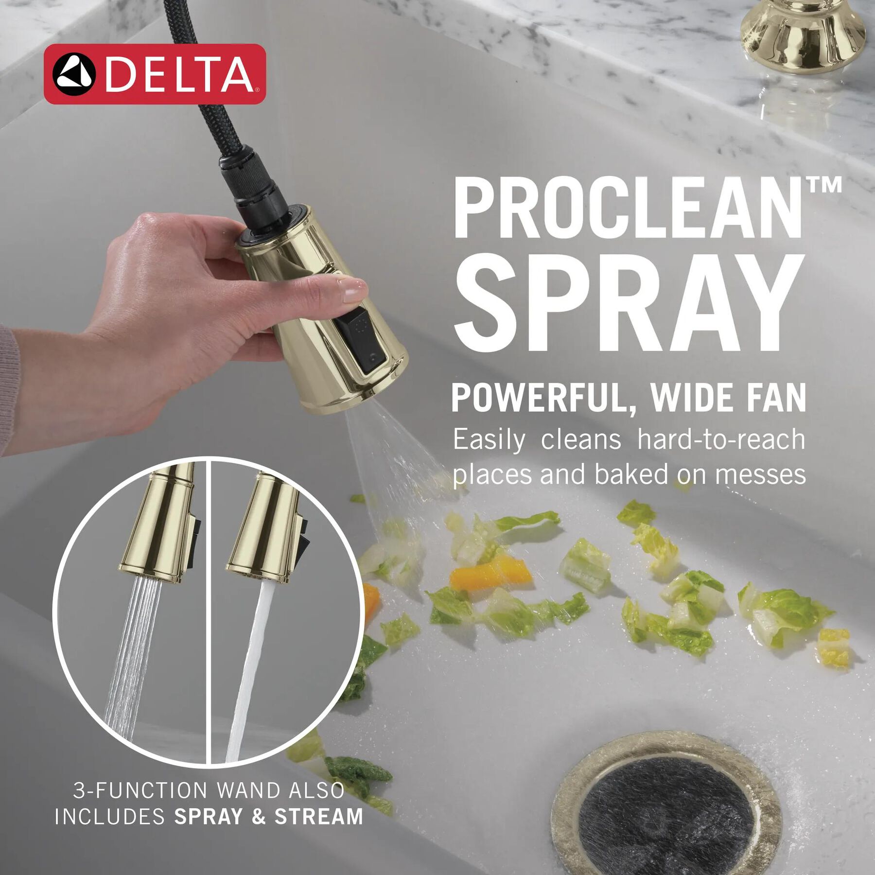 Two Handle Pull-Down Bridge Kitchen Faucet (Recertified)
