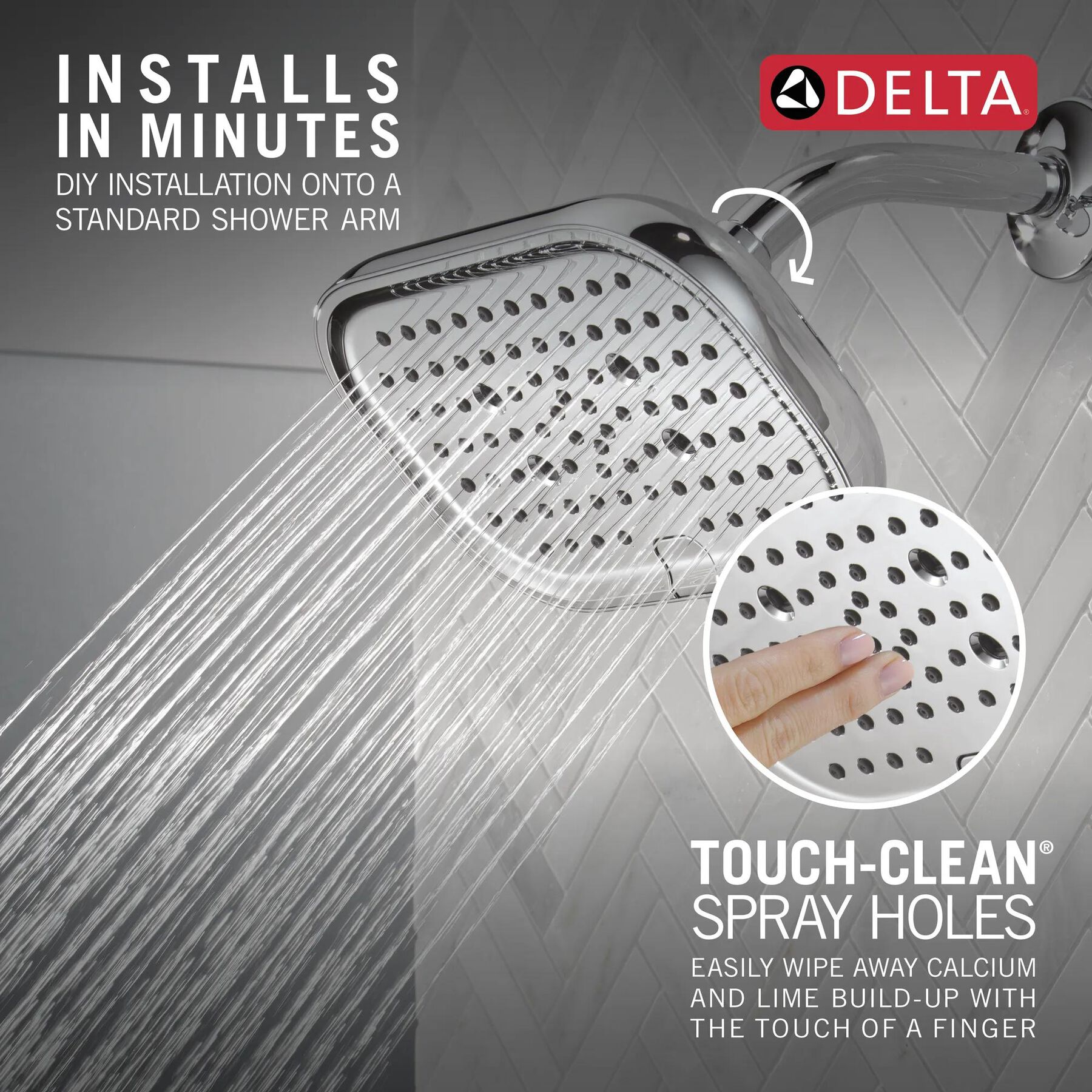 H2Okinetic&reg; 6-Setting 9-inch Raincan Shower Head