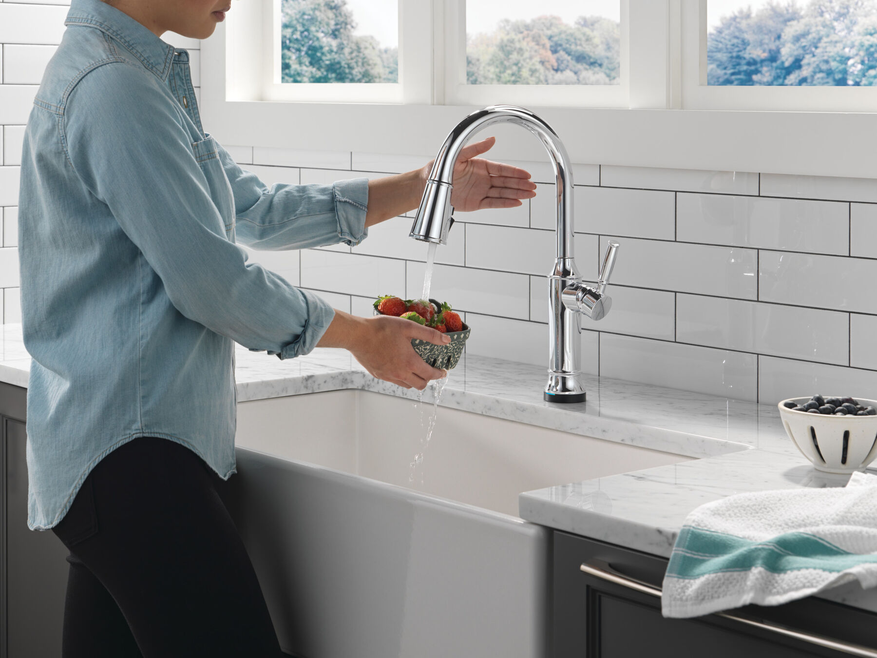 Pull-Down Kitchen Single Handle with Soap Dispenser Bundle