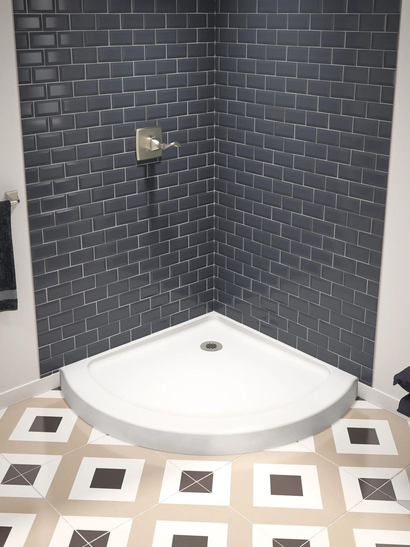 38'' Round Corner Shower Base