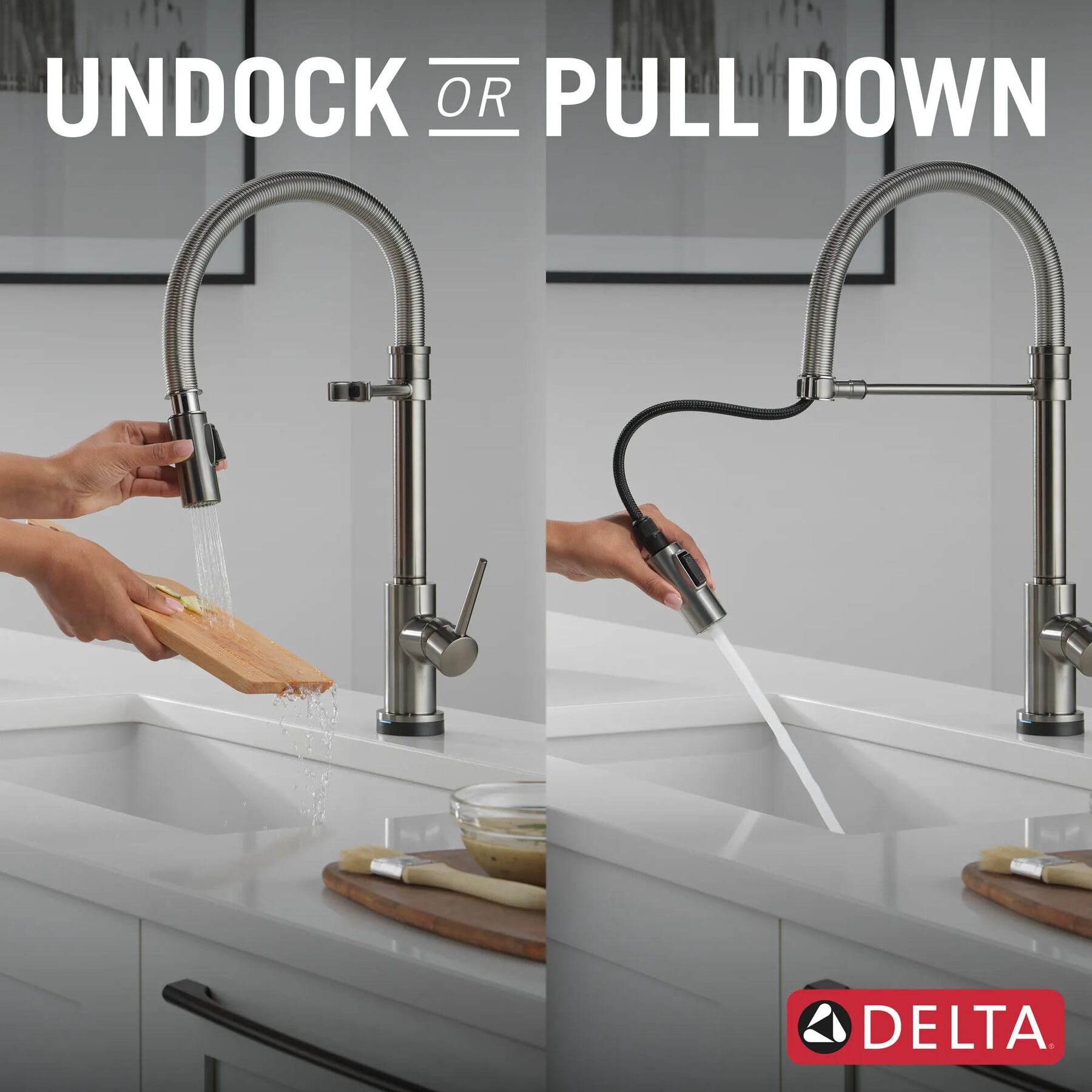 Touch<sub>2</sub>O&reg; Technology Kitchen Faucet with Touchless Technology