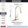 Single Handle Kitchen Pull-Down Faucet With Touchless Technology