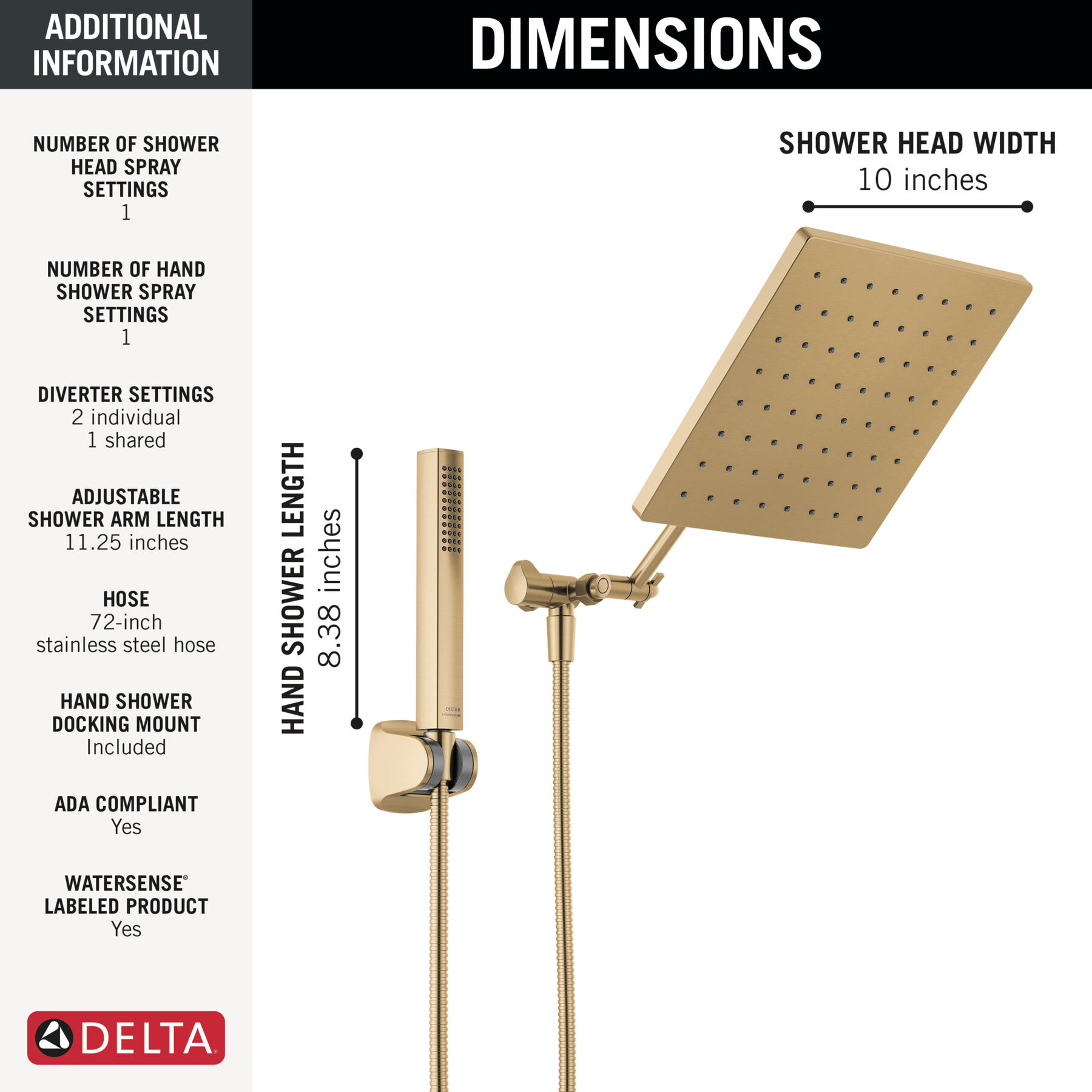 SHHS 1.75 GPM w/ Adjustable Arm 5S (Recertified)