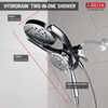HydroRain&reg; 4-Setting Two-in-One Shower Head (Recertified)