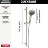 7-Setting Slide Bar Hand Shower with Cleaning Spray (Recertified)
